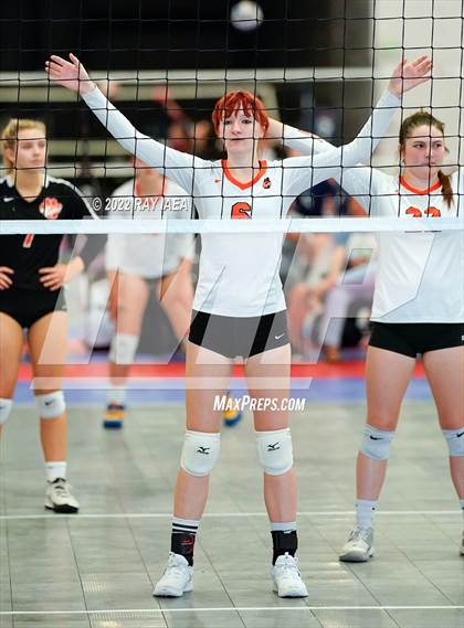 Thumbnail 3 in Franklin vs Roseville (Carmichael Invitational Volleyball Tournament)  photogallery.