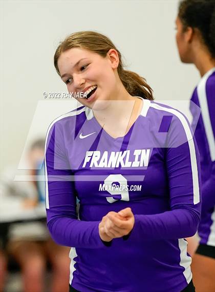Thumbnail 3 in Franklin vs Roseville (Carmichael Invitational Volleyball Tournament)  photogallery.
