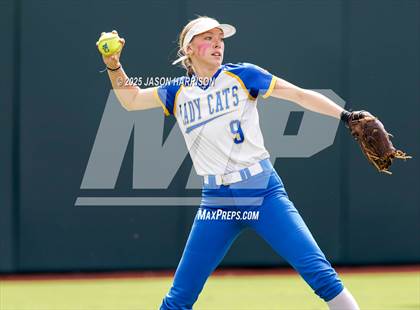 Thumbnail 2 in Brookeland vs. Jonesboro (UIL Softball 1A Final) photogallery.