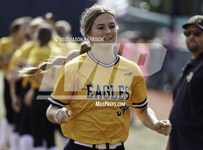 Thumbnail 1 in Brookeland vs. Jonesboro (UIL Softball 1A Final) photogallery.