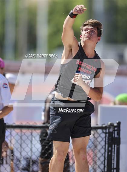 Thumbnail 2 in Class 3 Shot Put (MSHSAA State Championship) photogallery.