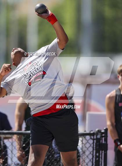Thumbnail 2 in Class 3 Shot Put (MSHSAA State Championship) photogallery.