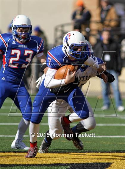 Thumbnail 1 in Spearville vs. Hanover (KSHSAA 8-Man Division I Final) photogallery.