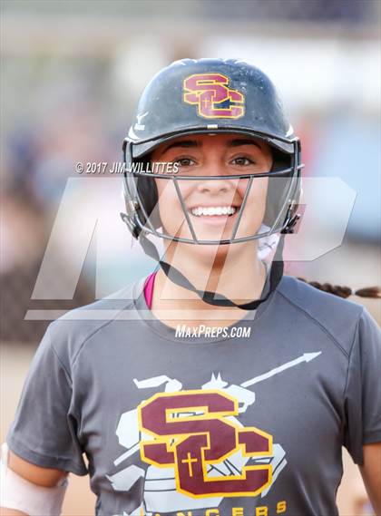 Thumbnail 2 in Salpointe Catholic vs. Show Low (Chandler Prep Softball Classic)  photogallery.