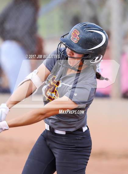 Thumbnail 2 in Salpointe Catholic vs. Show Low (Chandler Prep Softball Classic)  photogallery.