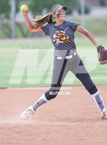 Thumbnail 1 in Salpointe Catholic vs. Show Low (Chandler Prep Softball Classic)  photogallery.