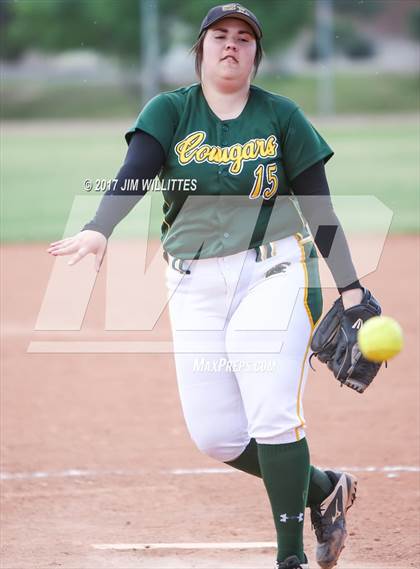 Thumbnail 3 in Salpointe Catholic vs. Show Low (Chandler Prep Softball Classic)  photogallery.