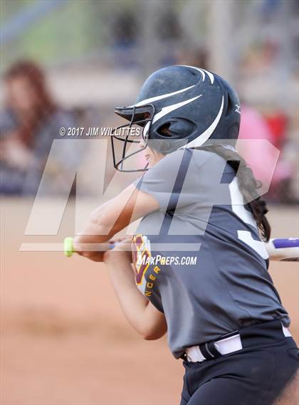 Thumbnail 2 in Salpointe Catholic vs. Show Low (Chandler Prep Softball Classic)  photogallery.