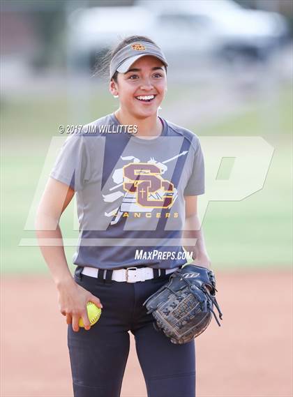 Thumbnail 2 in Salpointe Catholic vs. Show Low (Chandler Prep Softball Classic)  photogallery.
