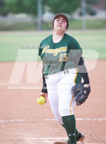 Thumbnail 2 in Salpointe Catholic vs. Show Low (Chandler Prep Softball Classic)  photogallery.