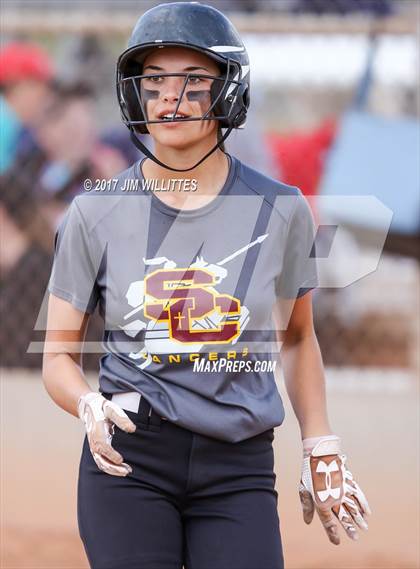 Thumbnail 2 in Salpointe Catholic vs. Show Low (Chandler Prep Softball Classic)  photogallery.