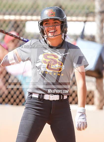 Thumbnail 1 in Salpointe Catholic vs. Show Low (Chandler Prep Softball Classic)  photogallery.