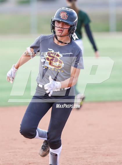Thumbnail 2 in Salpointe Catholic vs. Show Low (Chandler Prep Softball Classic)  photogallery.