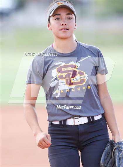Thumbnail 2 in Salpointe Catholic vs. Show Low (Chandler Prep Softball Classic)  photogallery.