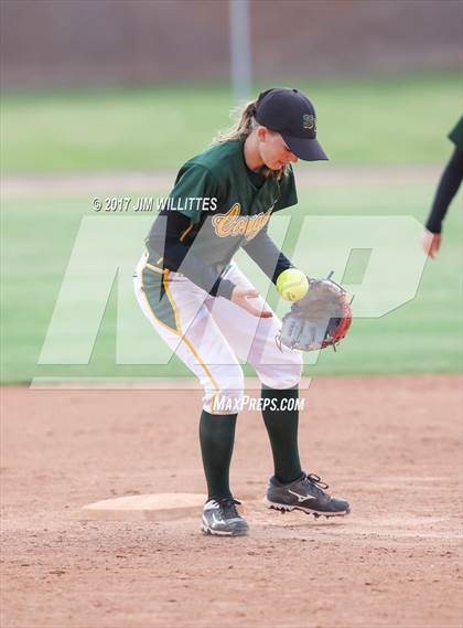 Thumbnail 2 in Salpointe Catholic vs. Show Low (Chandler Prep Softball Classic)  photogallery.