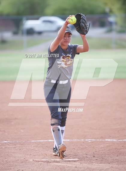 Thumbnail 1 in Salpointe Catholic vs. Show Low (Chandler Prep Softball Classic)  photogallery.