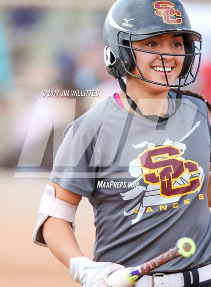 Thumbnail 3 in Salpointe Catholic vs. Show Low (Chandler Prep Softball Classic)  photogallery.