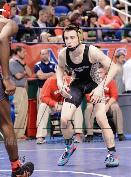 Thumbnail 3 in NCHSAA Individual Wrestling 3A Semifinals photogallery.