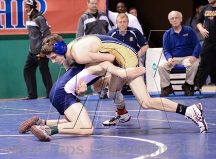Thumbnail 1 in NCHSAA Individual Wrestling 3A Semifinals photogallery.