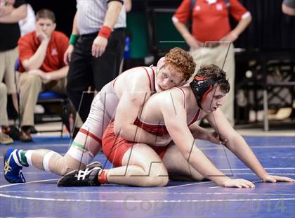 Thumbnail 3 in NCHSAA Individual Wrestling 3A Semifinals photogallery.