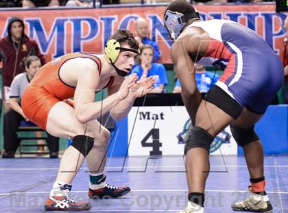 Thumbnail 1 in NCHSAA Individual Wrestling 3A Semifinals photogallery.