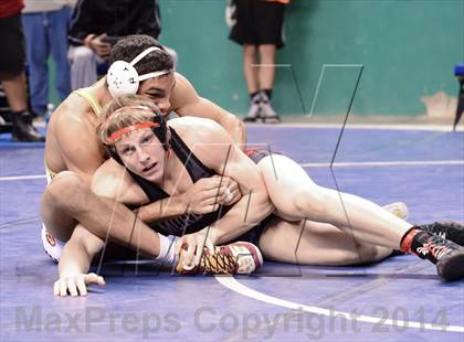 Thumbnail 3 in NCHSAA Individual Wrestling 3A Semifinals photogallery.