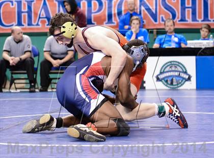 Thumbnail 2 in NCHSAA Individual Wrestling 3A Semifinals photogallery.