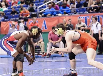 Thumbnail 1 in NCHSAA Individual Wrestling 3A Semifinals photogallery.