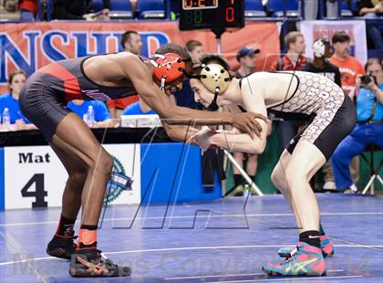 Thumbnail 1 in NCHSAA Individual Wrestling 3A Semifinals photogallery.
