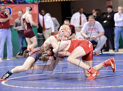 Thumbnail 3 in NCHSAA Individual Wrestling 3A Semifinals photogallery.