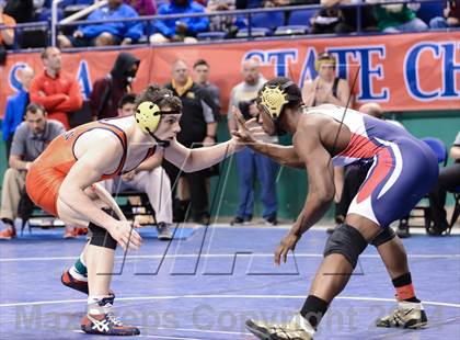 Thumbnail 1 in NCHSAA Individual Wrestling 3A Semifinals photogallery.
