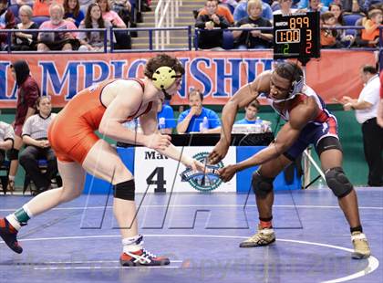 Thumbnail 3 in NCHSAA Individual Wrestling 3A Semifinals photogallery.
