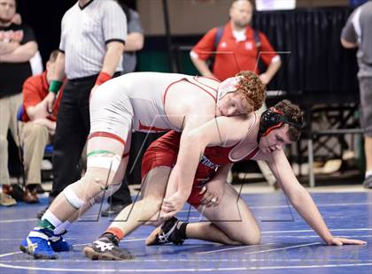 Thumbnail 1 in NCHSAA Individual Wrestling 3A Semifinals photogallery.