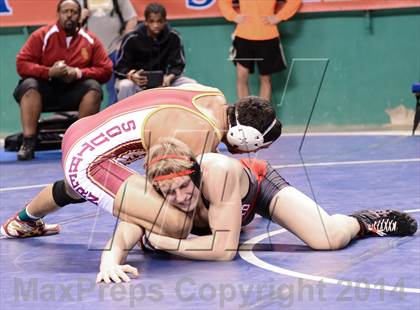 Thumbnail 2 in NCHSAA Individual Wrestling 3A Semifinals photogallery.