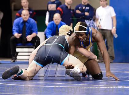 Thumbnail 3 in NCHSAA Individual Wrestling 3A Semifinals photogallery.