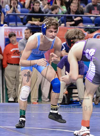 Thumbnail 2 in NCHSAA Individual Wrestling 3A Semifinals photogallery.