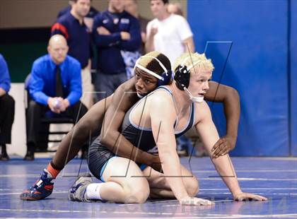 Thumbnail 1 in NCHSAA Individual Wrestling 3A Semifinals photogallery.