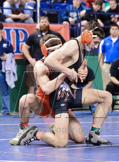 Thumbnail 2 in NCHSAA Individual Wrestling 3A Semifinals photogallery.