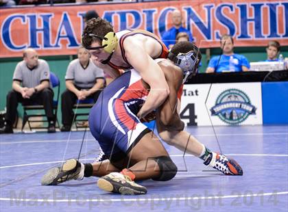 Thumbnail 3 in NCHSAA Individual Wrestling 3A Semifinals photogallery.