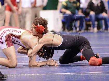 Thumbnail 1 in NCHSAA Individual Wrestling 3A Semifinals photogallery.