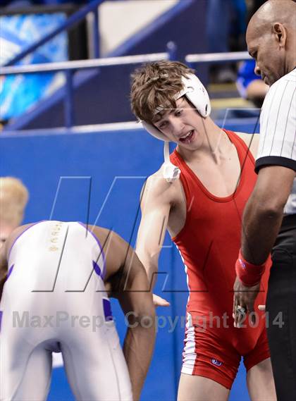 Thumbnail 1 in NCHSAA Individual Wrestling 3A Semifinals photogallery.