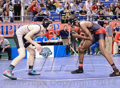 Thumbnail 2 in NCHSAA Individual Wrestling 3A Semifinals photogallery.