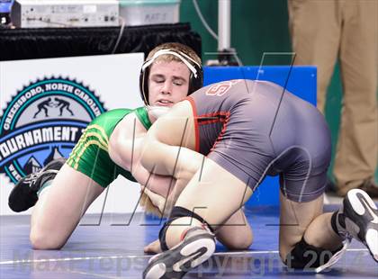 Thumbnail 1 in NCHSAA Individual Wrestling 3A Semifinals photogallery.