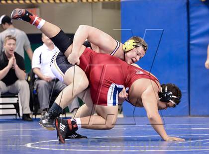 Thumbnail 1 in NCHSAA Individual Wrestling 3A Semifinals photogallery.