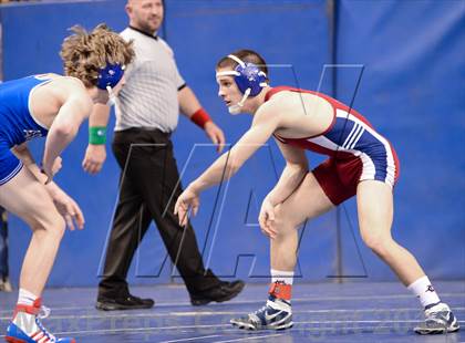 Thumbnail 3 in NCHSAA Individual Wrestling 3A Semifinals photogallery.