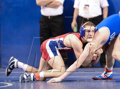 Thumbnail 3 in NCHSAA Individual Wrestling 3A Semifinals photogallery.