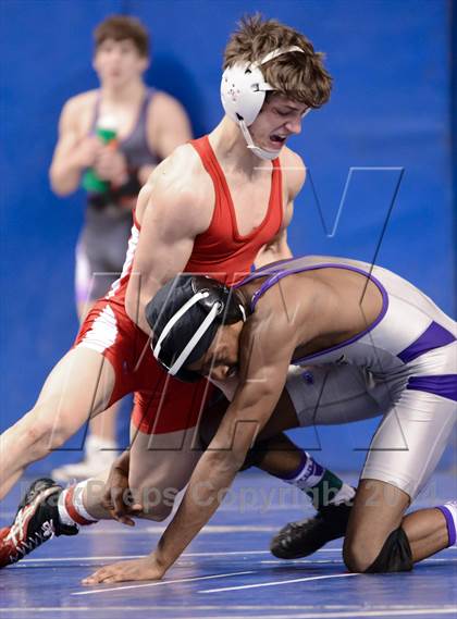 Thumbnail 3 in NCHSAA Individual Wrestling 3A Semifinals photogallery.