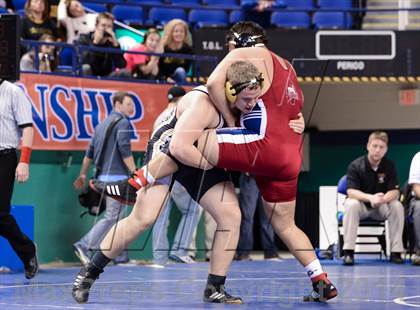 Thumbnail 3 in NCHSAA Individual Wrestling 3A Semifinals photogallery.