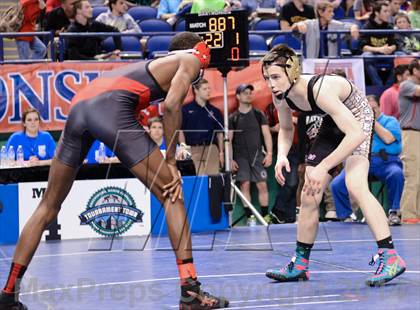 Thumbnail 3 in NCHSAA Individual Wrestling 3A Semifinals photogallery.