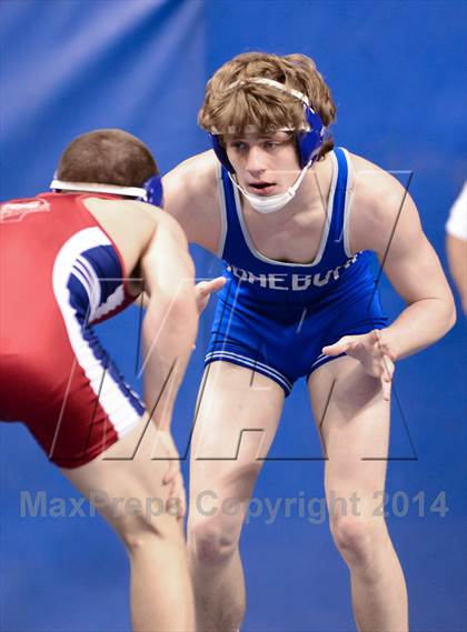 Thumbnail 2 in NCHSAA Individual Wrestling 3A Semifinals photogallery.